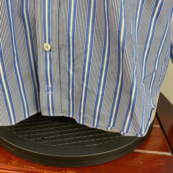 Bugatchi Uomo Mens M Striped Button Down Flip Cuff - Picture 6 of 12